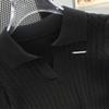 Ice Silk Top with A Small Fragrance and Temperament. Ice Silk Short Sleeved T-shirt for Women In Summer, New Casual Texture with A Unique Collar