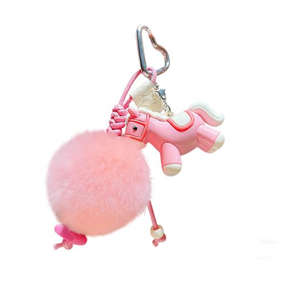 Schlüsselanhänger Anhänger Plüschkugel Deko Pferdeanhänger Dekorativer Handtaschenanhänger Glück Jahr des Pferdes Anhänger Accessoire