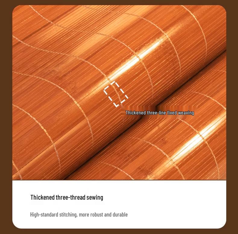 Double-Sided Bamboo & Ice Silk Mat, Foldable for Summer & Winter, Single Person Dormitory Mat with Free Shipping