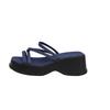 Muffin platform slippers women's summer new European and American foreign trade thin belt medium heel casual women's Roman sandals