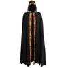 Halloween Death Cloak Loose Comfortable Hooded Death Robe Cloak Meidieval Cape Costume for Adult Cosplay Party Halloween Black-Good