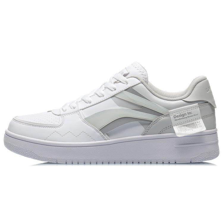 

Новые кроссовки LiNing Cardcaptor Strategy с низким верхом, противоскользящие, износостойкие, для скейтборда, бело-серые AGCQ307-4 44