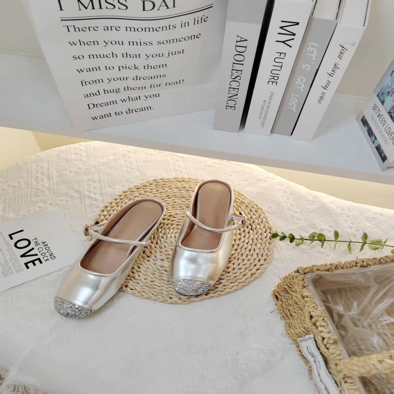 

Туфли на платформе Lai Ren, туфли Мэри Джейн, одинарные туфли, летние, новые, изысканные, универсальные, плоские, серебристые, маленькие кожаные туфли 34 серебряный