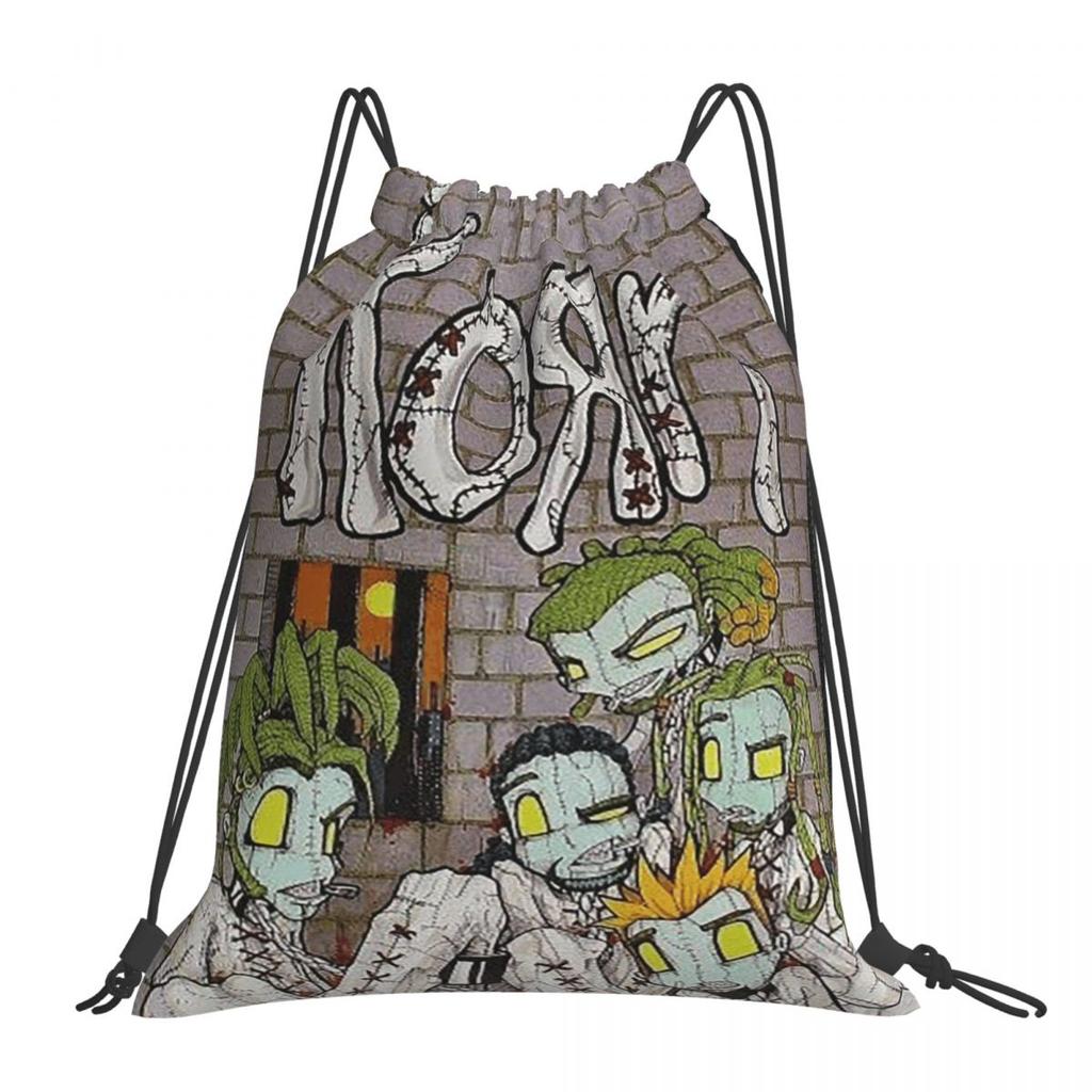 Korn Rock Band Logo Backpacks Portable Drawstring Bags Sports Bag Book Bags for Man Woman School