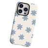Simplified Blue Small Flower 2-in-1 Phone Case Suitable for iPhone 17 16 15 14 13 12 11 Pro/Max/Plus Anti Drop and Shockproof