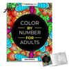 Libro da Colorare Adulti Resistente Colora per Numero per 75 Bellissimi Disegni Terapia dell'Ansia Rilassamento Sollievo dallo Stress Dimensioni Piccole