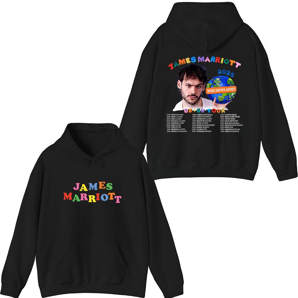James Marriott Merch 2025 Tour Hoodie Graphic Hoodies Unisex Men Women Long Sleeve Pullover Tops