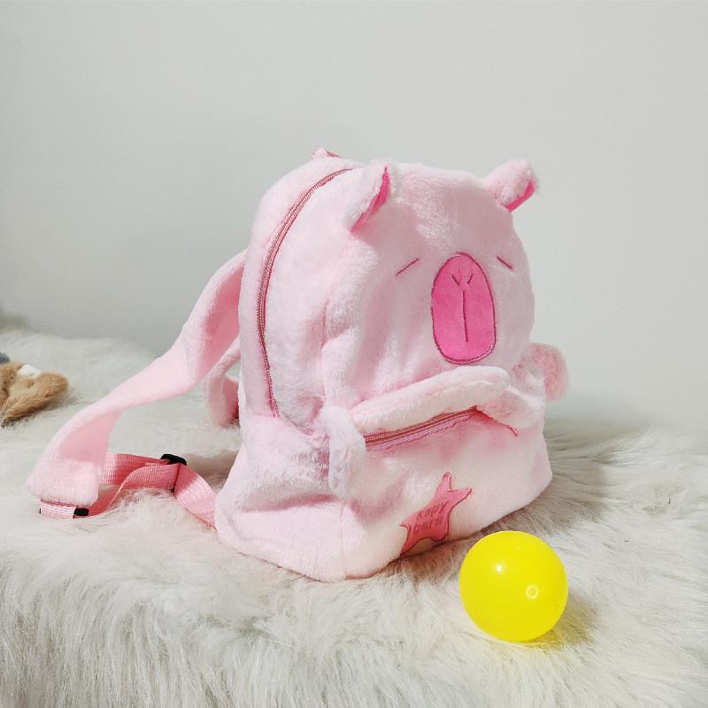 Adorable Capybara Plush Water Capybara Doll Kids Backpack Soft And Cute Cartoon Design