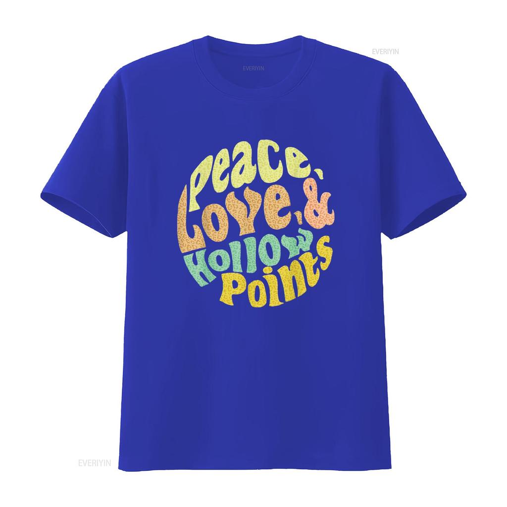 Mens Peace Love And Hollow Points T Shirt Black X Large Vintage Washed Slightly Versatile Stylish Homme Designer Clothes