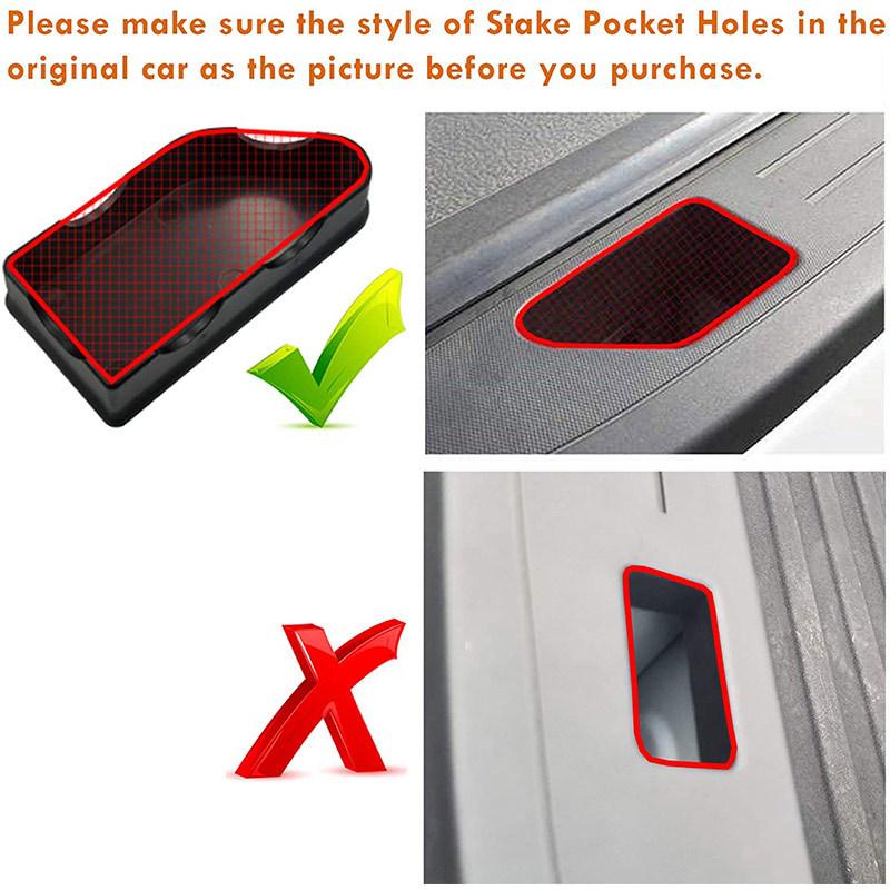 for Chevrolet Silverado 1500 2500 2500HD 3500 GMC Sierra 1500 2014 2015 2016 2017 2018 Truck Bed Rail Stake Pocket Cover Caps