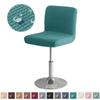 1/2pcs Short Back Bar Chair Cover Jacquard Swivel Chair Cover Stretch Small Size Bar Stool Seat Covers for Hotel Banquet Home