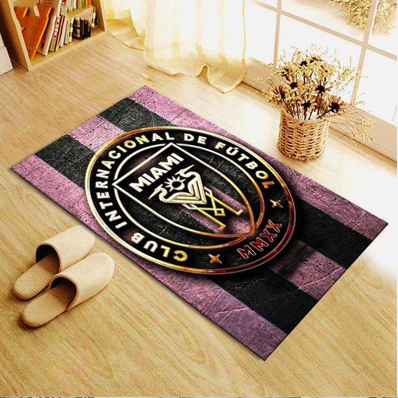 Nouveau Tapis Inter Miami CF 2025 pour Salon Chambre Maison Décoration Canapé, Tapis de Sol Antidérapant pour Jouer avec les Enfants