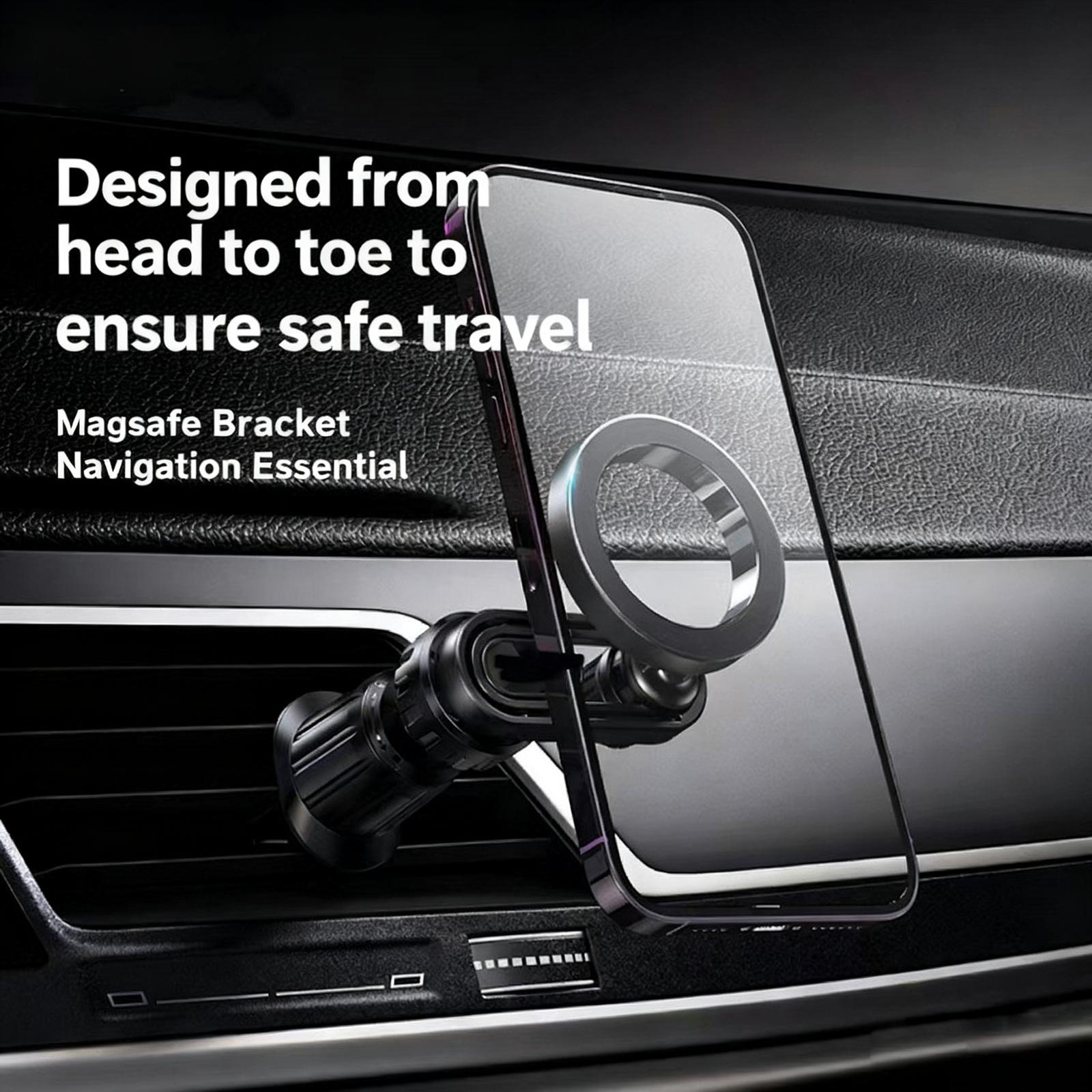 

Магнитный держатель для автомобиля, Держатель для телефона, Вращение на 360 градусов, Навигация, Сильная магнитная фиксация One Size