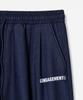 LENGAGEMENT Two-Tuck Wide Elastic Denim Slacks [Blue]