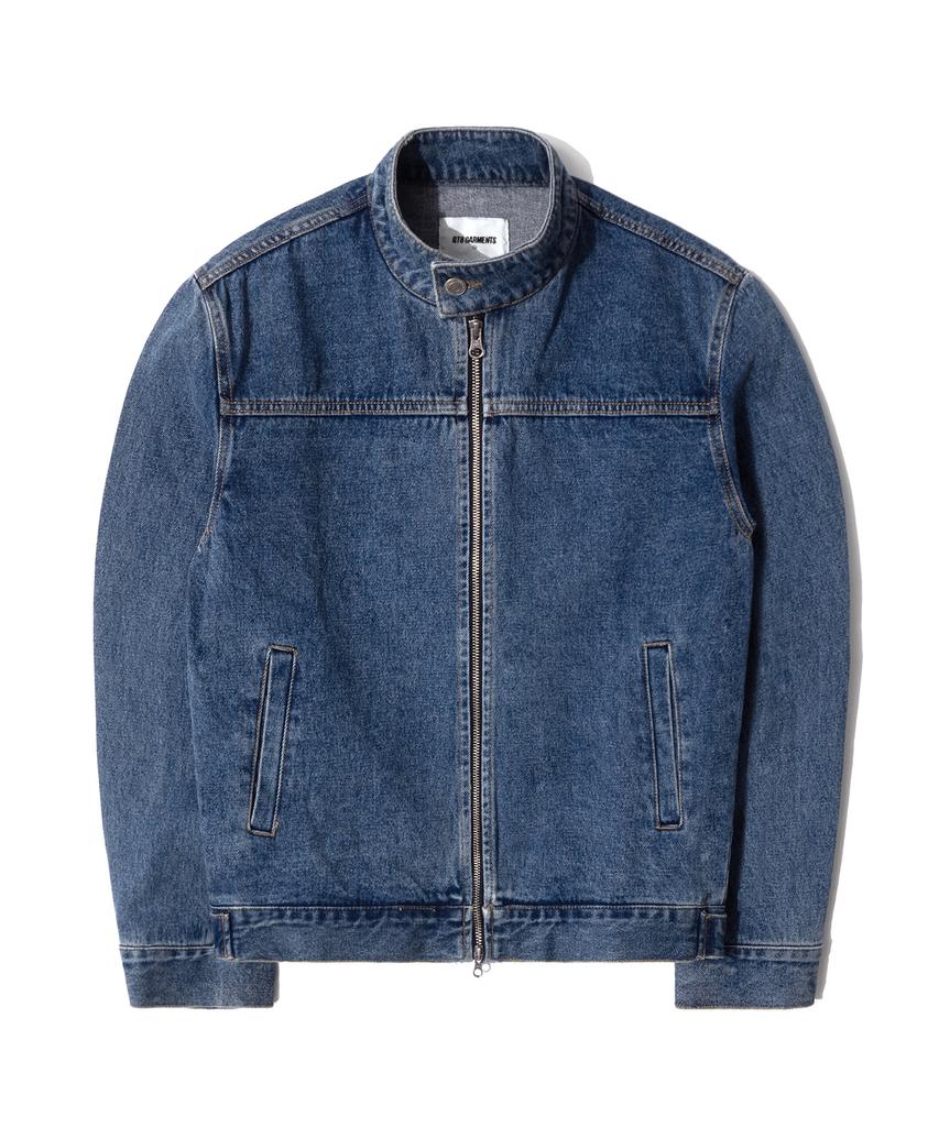 Qt8 Garments Rg Denim Moto Jacket (Blue)