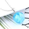Women Round/Moon Shape Blue Sky Cloud Eagle Pendant Jewelry Gift Chain Necklace