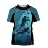 Scuba Diving 3D Print T-shirt Summer Boys Grils Fun T Shirts Fashion Short Sleeve Oversized Harajuku Streetwear Unisex Top