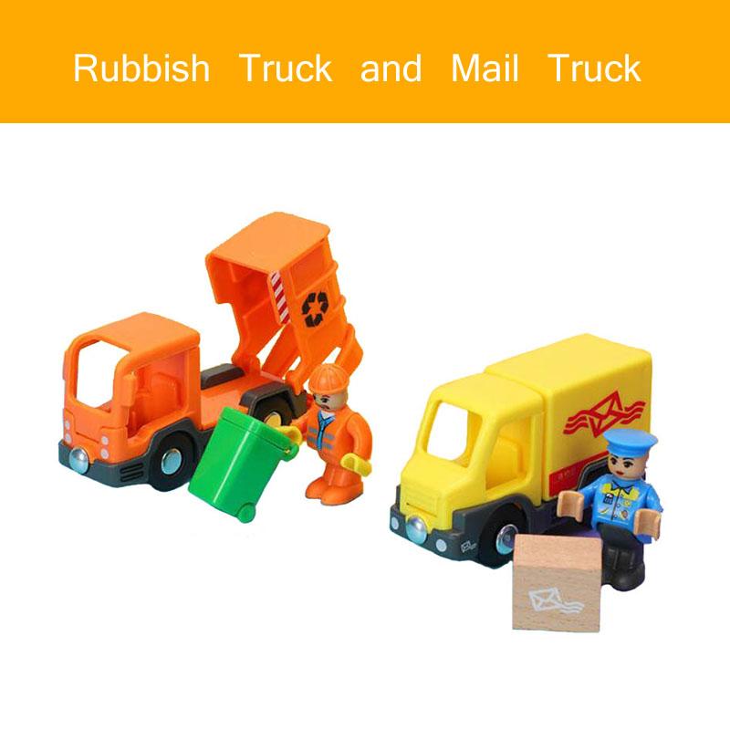 Fire Truck Magnetic Train Car Ambulance Police Car Toy Fit Brio Wooden Train Track Railway Toys For Children