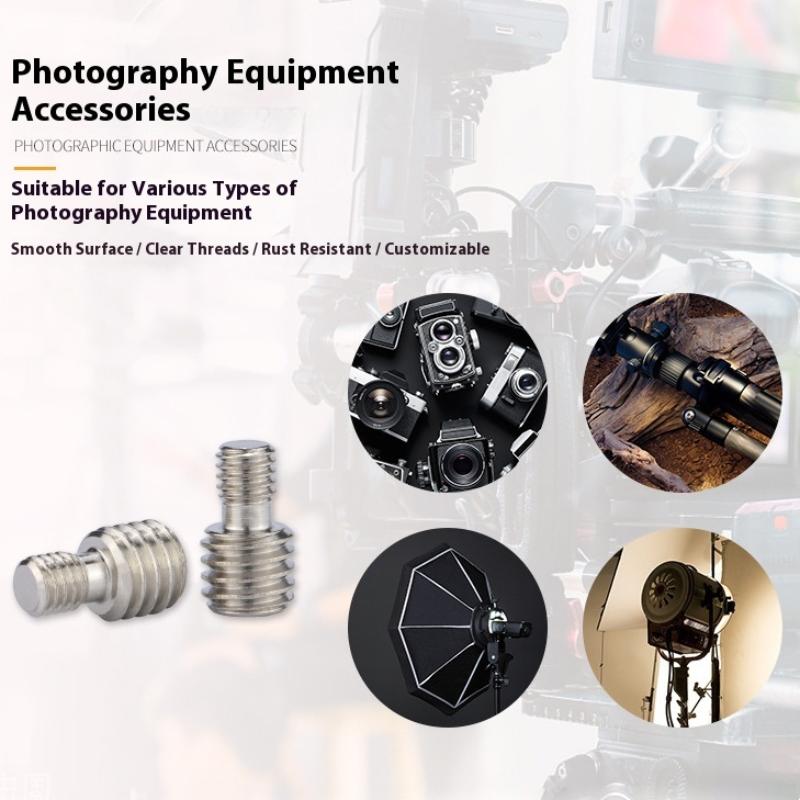 1/4 Inch Male To 1/4 3/8 Inch Male Camera Screw Mount Adapter Tripod Screw Adapter Thread For Camera Tripod Monopod Ring Light