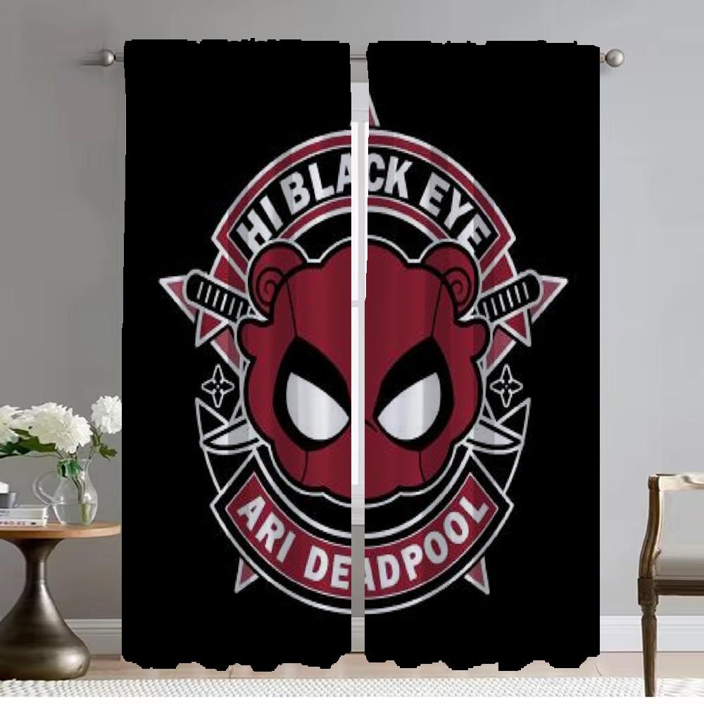 Curtains for Living Room Curtain for Room 2 Panel Hi Black Eye Partition Home Interior Curtains Shades Halloween Decoration