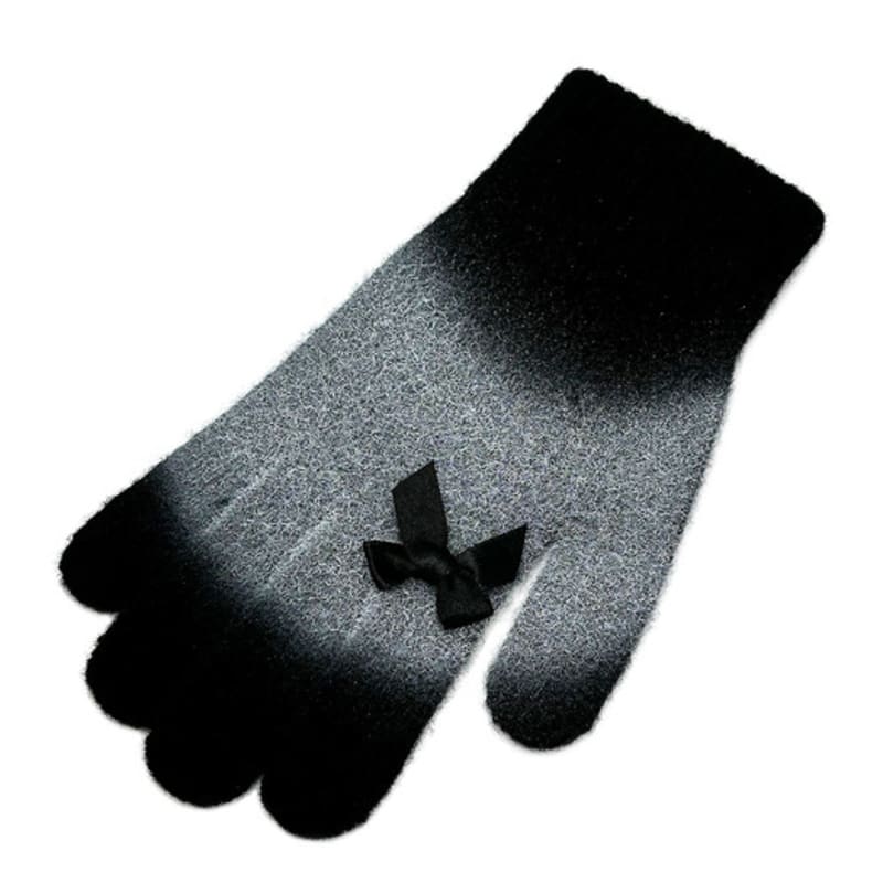 OTHER-worldly Pussycat Wool Gloves [Ribbon Black]