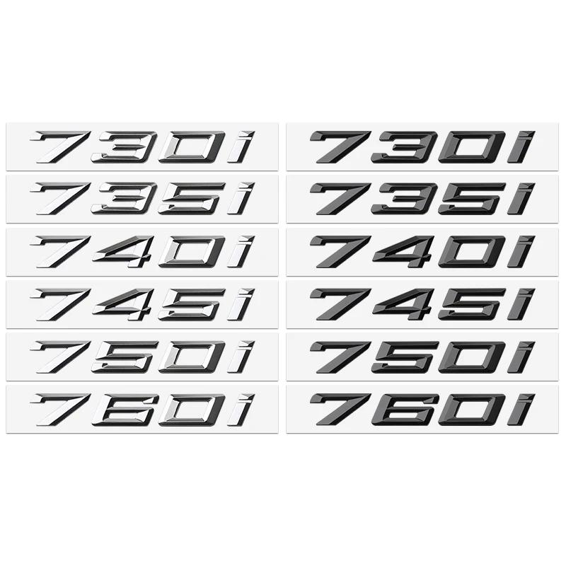 

3d ABS Black Car Trunk Letters 730d 730i 740i 745i 750i 760i Logo Emblem Badge Sticker For M E38 E65 F01 F02 E66 Accessories 730i чёрный