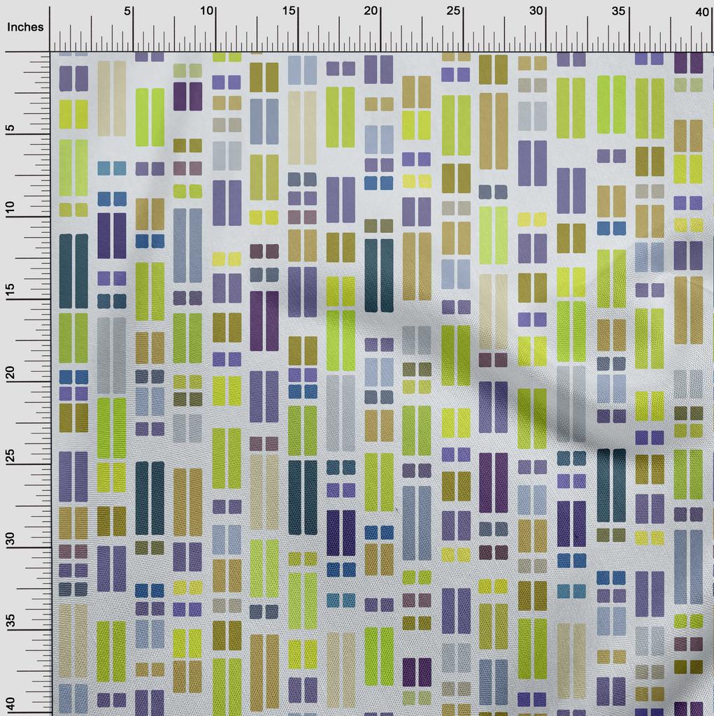oneOone Bavlněný Flex Zelený Látka Geometrický Obdélník Šicí Látka Na Metráž Potištěná DIY Oblečení Šicí Potřeby 40 Palců