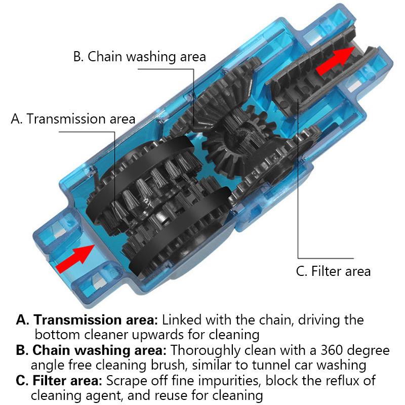 Chain Cleaner Cleaning Bicycle 3D Chain Brush Wash Tool Set Mtb Bike Protection Oil Bike Chain For Mountain Cycling Accessories