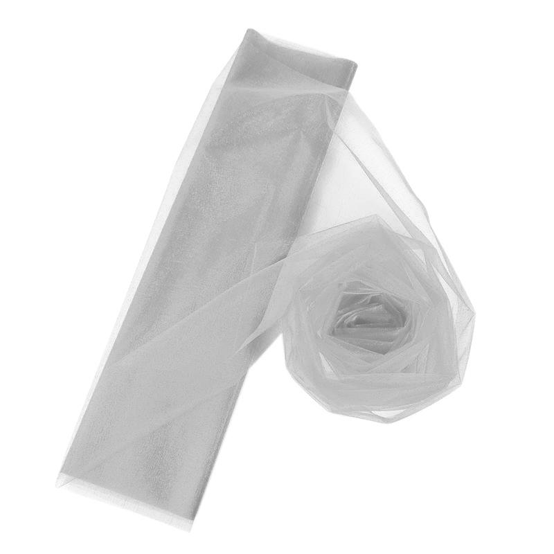 5/10M Organza Roll Fabric Sheer Crystal Tulle Roll Wedding Birthday Party Backdrop Decoration DIY Yarn Chair Sashes Baby Shower