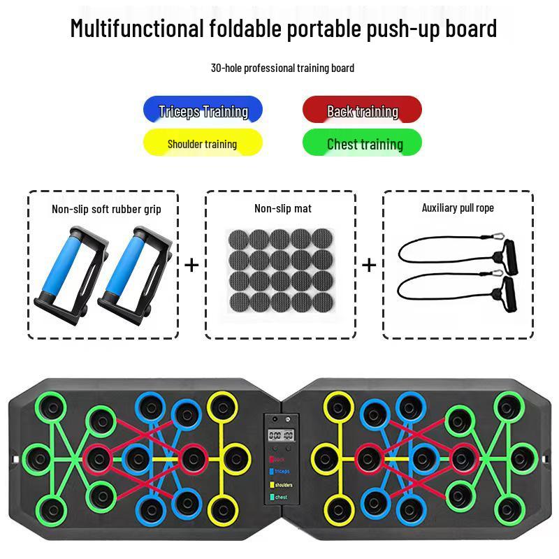 Portable Multifunctional Push-up Board for Home Training - Pectoral and Abdominal Muscle Exercise Equipment for Men
