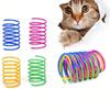 Pet Cat Self-Playing Toy, Plastic Colorful Spring Bouncing Interactive Teaser For Cats, Cat Supplies Cat Spiral Spring/Paper Crinkle Toys