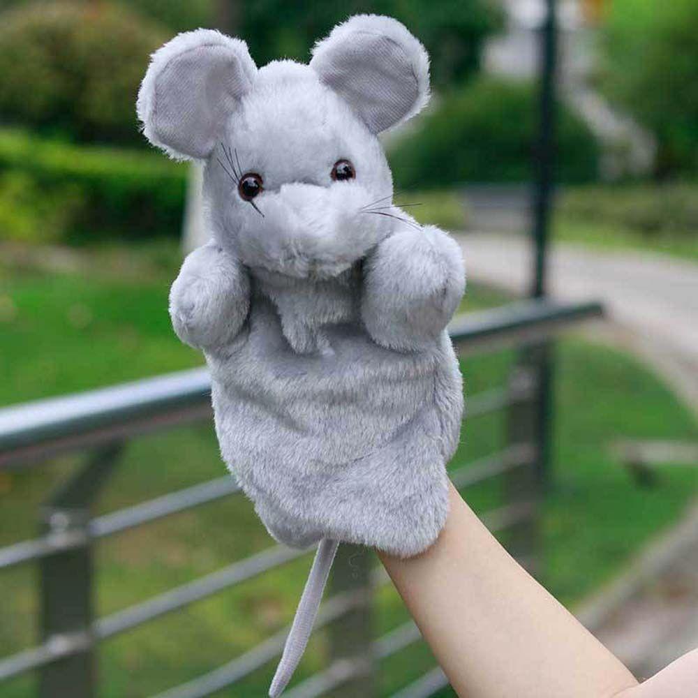 Maus Handpuppe Tier Plüschpuppe Stofftiere Cartoon Fingerpuppe Handschuh für Zuhause Kindergarten Geschichten Requisiten