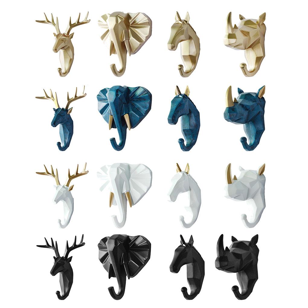 Kleiderbügel in Tierform, einfarbig, niedlicher Cartoon-Stil, dekorativ, stanzfrei, selbstklebend, zur Wandmontage, für Haushaltsschlüssel, Jacken, Kappen