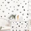 Classic Black and White Heart Wall Stickers for Girls Room Decoration Women Bedroom Living Room Wall Decals Kids Room Stickers