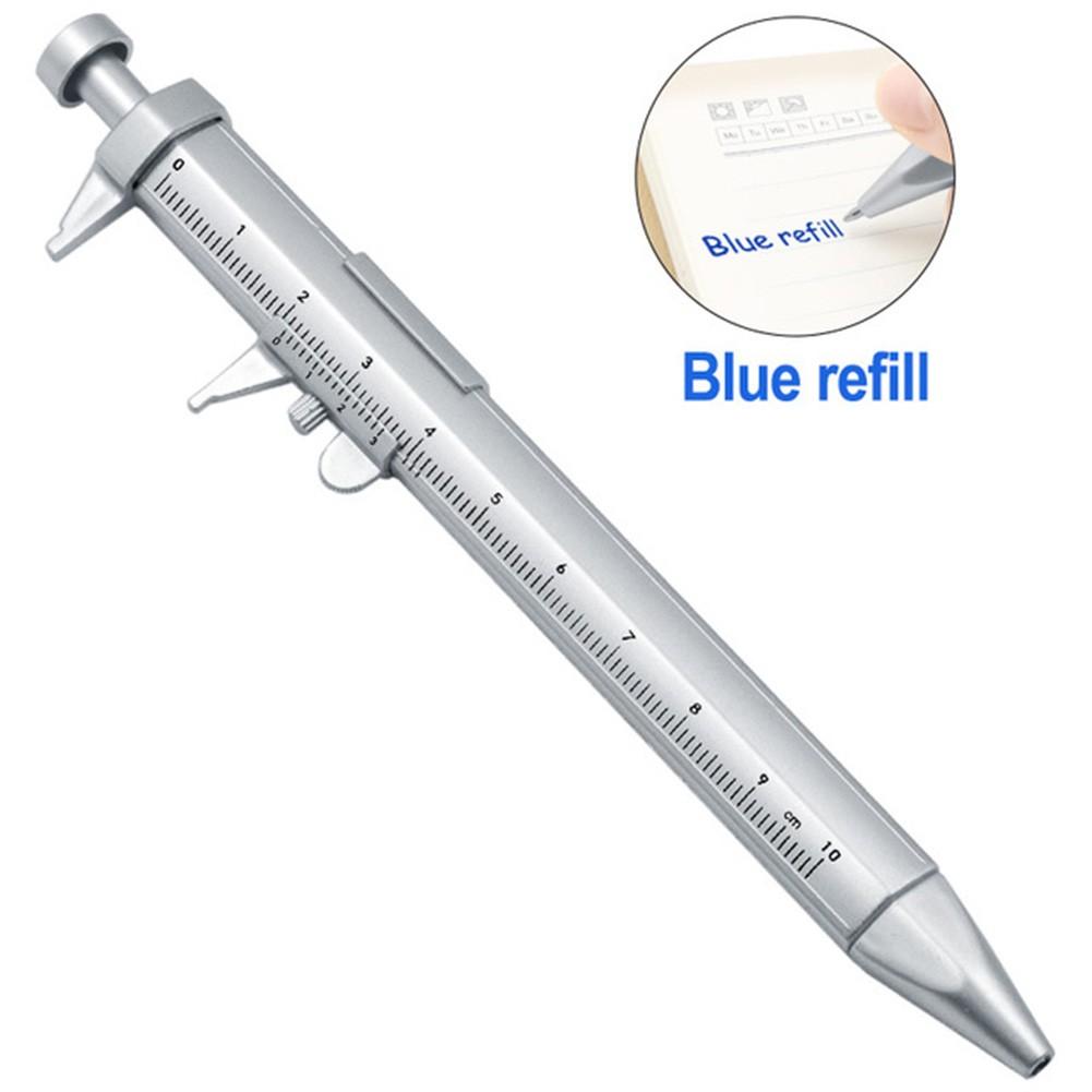 Roller Ball Pen with Vernier Caliper Measuring Tool 0 5mm Gel Ink Pen Suitable for Precise Measurement and Writing синий