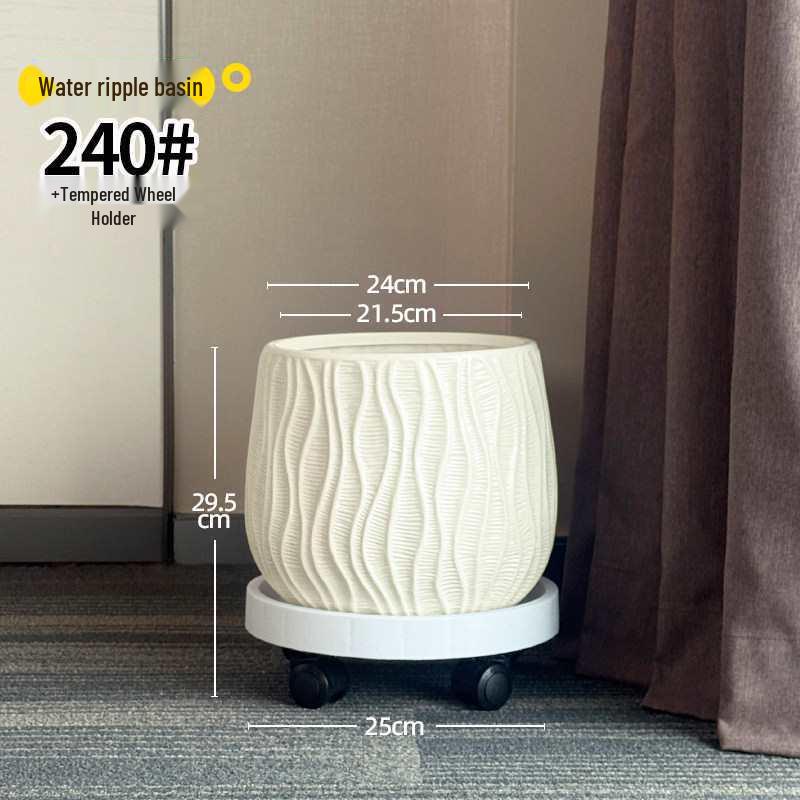 Large Caliber Resin Flower Pot for Monstera Deliciosa - Durable, Thickened Design with a Luxurious Touch
