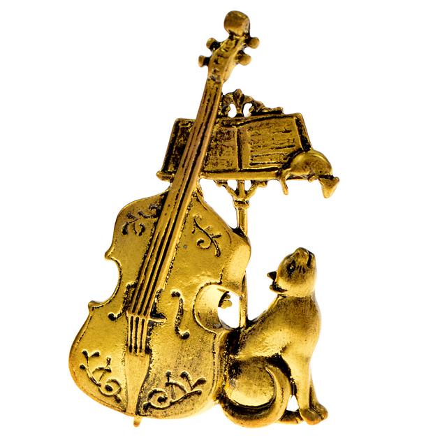 Neue Metall Violine Gitarre Broschen Für Frauen Und Männer 2 Farben Vintage Punk Nette Tier Brosche Pins Schmuck Weihnachten geschenk