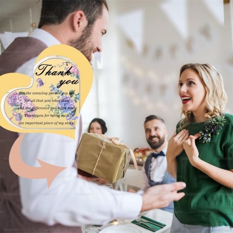 MAIBAOTA Thank You Heart Plaque - Versatile Appreciation Gift with Photography Utility