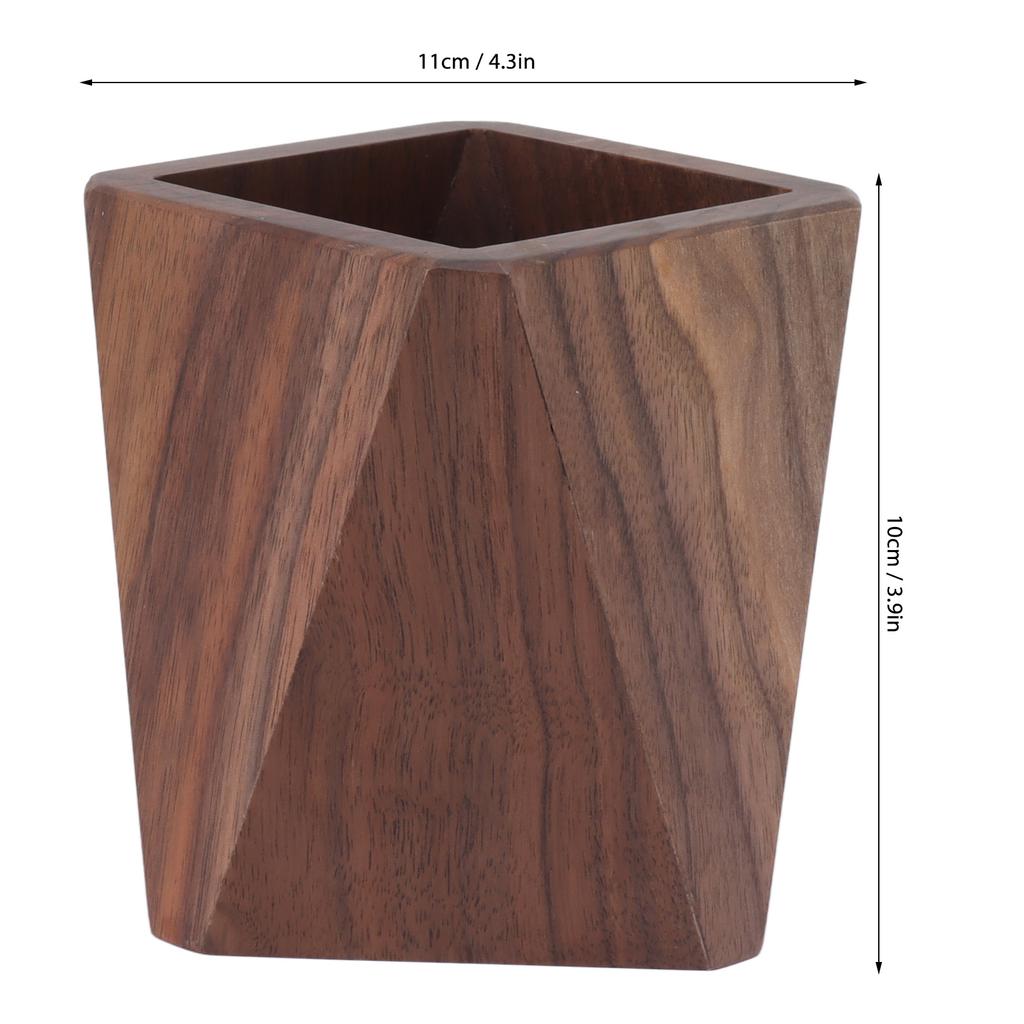 Cooking Utensil Container Smoothing Stable Large Capacity Simple Wooden Pen Holder for Kitchen Family Office