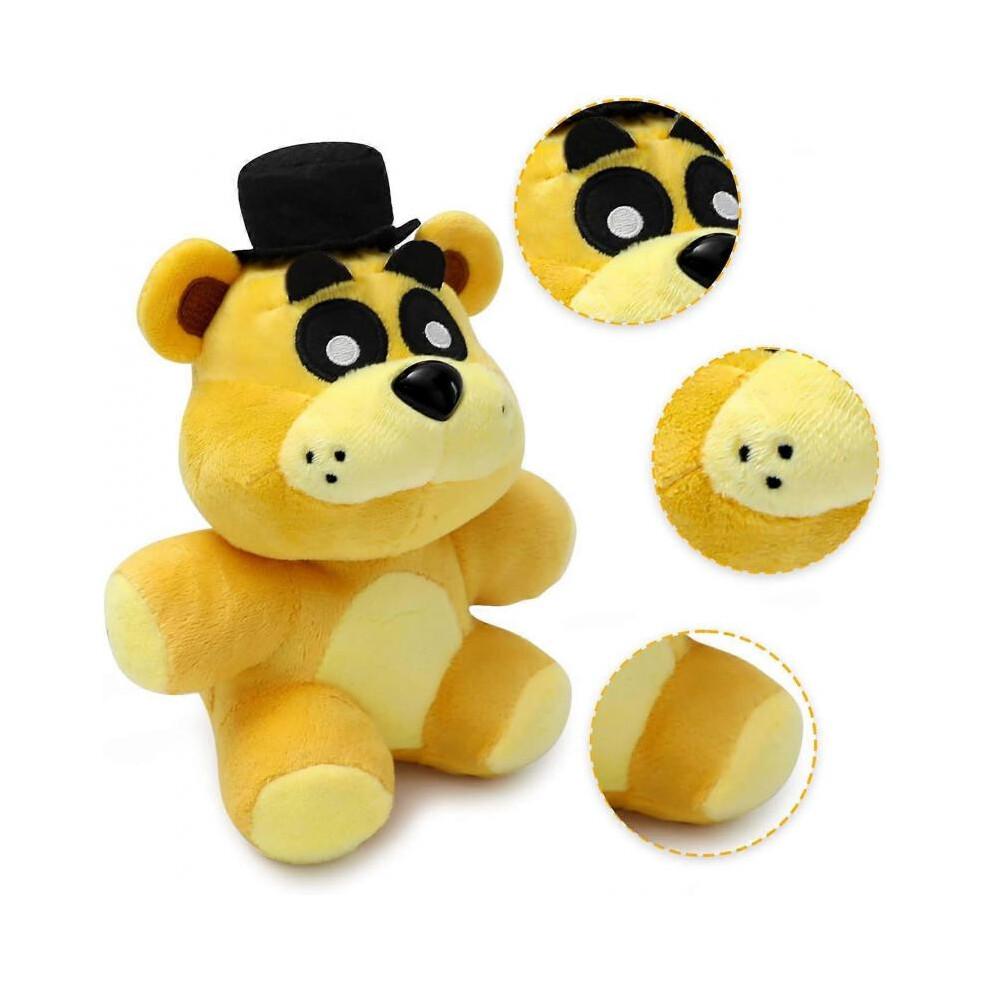 Golden Freddy Plush 6.5",Five Nights Bonnie Foxy Chica Springtrap Glamrock Freddy Stuffed Plushies at Freddy's ,FNAF Golden Bear Animal Plushies Actio