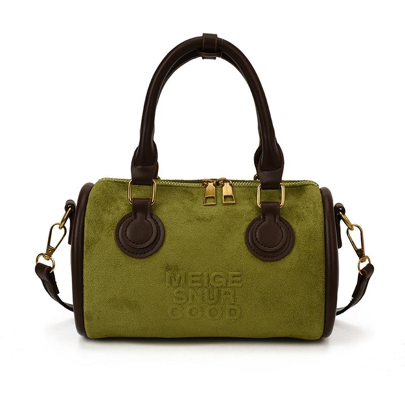 Suede bag women's large capacity 2025 new autumn and winter niche design matte retro messenger portable pillow bag