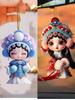 Chinese Dan Jingju Acrylic Opera Character Keychain and Theatrical Bag Pendant