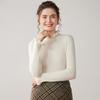 Autumn Women's Cashmere Sweater with Ruffle Collar and Lace Trim