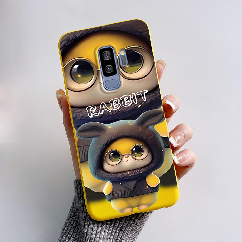 Silicone Back Cover for Coque Samsung Galaxy S9 Plus Cute Rabbit Panda Protective Soft Phone Case SamsungS9 S9Plus Funda Capas