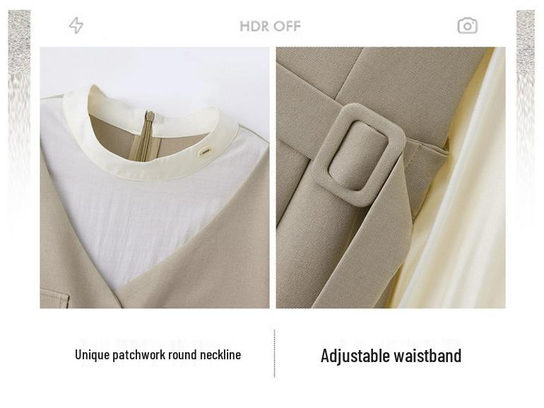 2025 Spring Women's Slimming Mid-Length Spliced Two-Piece Dress MJ2513