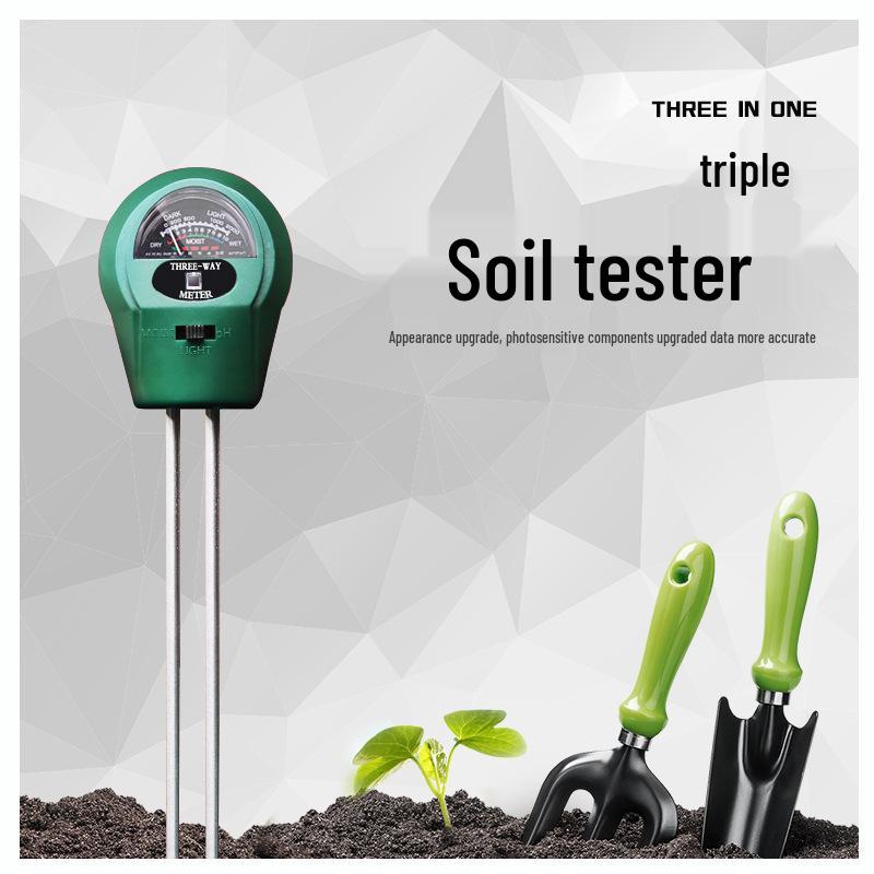 3-in-1 Cross-border Soil Tester: Moisture, pH, and Light Meter with Pointer Display
