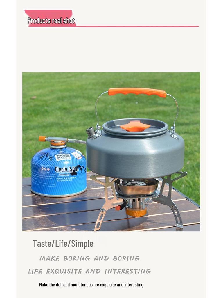 Large Portable Outdoor Camping Coffee & Hot Water Kettle for Mountaineering, Fishing, and Picnics