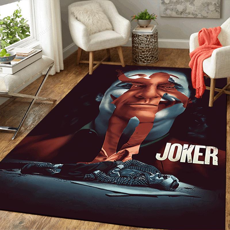 1pc Joker Pattern Area Rug, Anti slip Non Shedding Stain Resistant Carpet