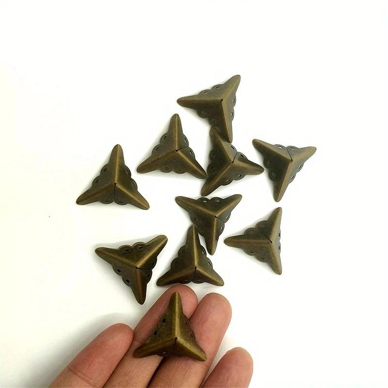

12pcs Metal Corners Retro Wooden Box Yellow Decorative Corners Four-side Protection Corner Code Mini Corner Code Corner