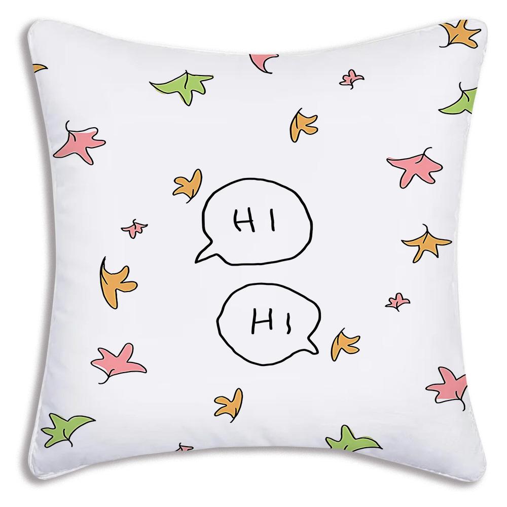 Cute anime For Heartstoppers Pillow Covers Cartoon Sofa Decorative Home Double-sided Printing Short Plush Cute Cushion Cover